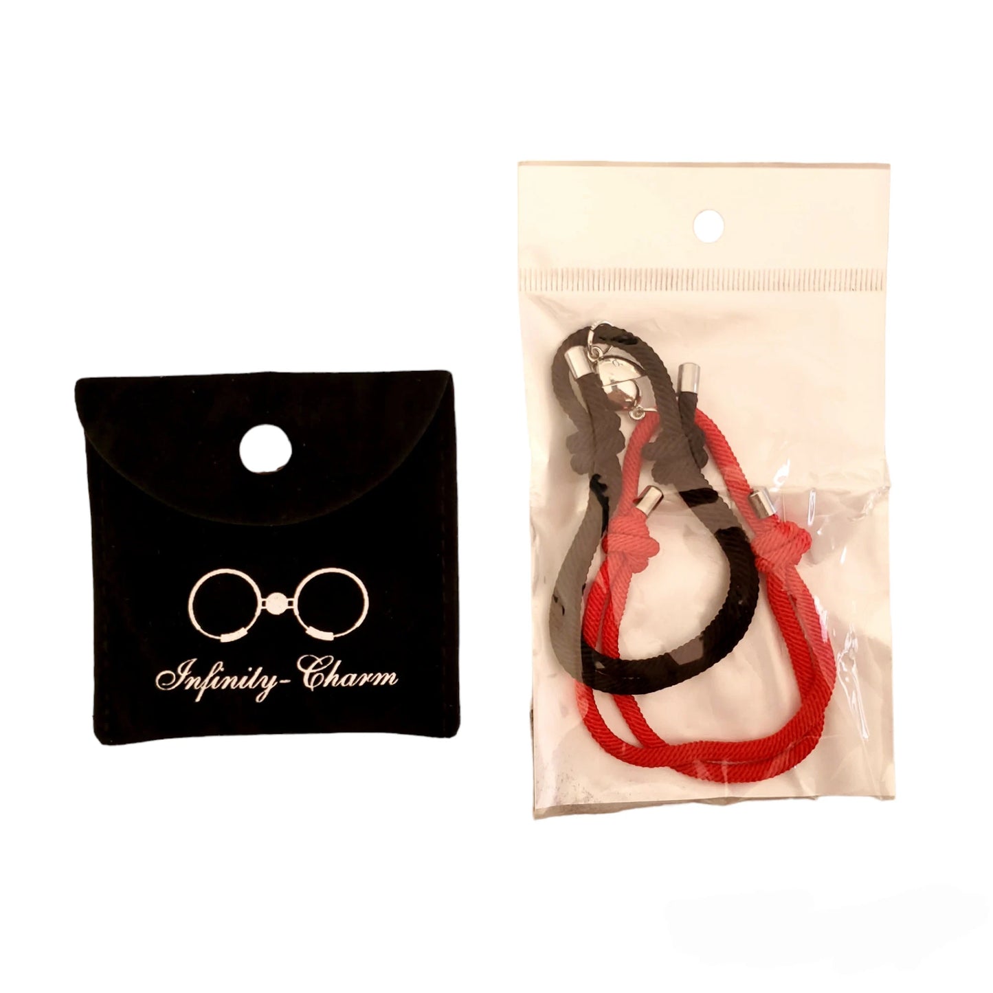 Magnetic Heart Bracelets RED-BLACK