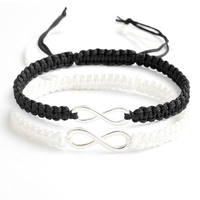 Infinity Braided bracelet Set - Couple Bracelets  | Infinity Charm