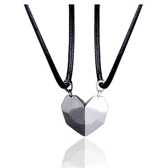 Magnetic Couples Heart Necklaces