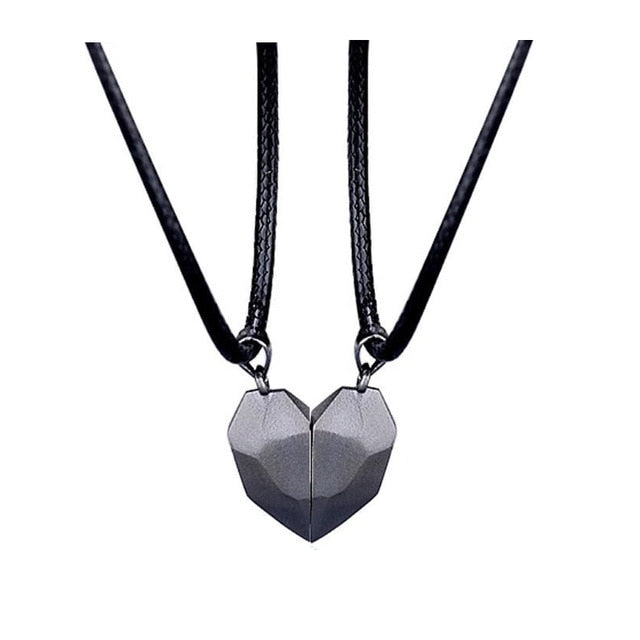 Magnetic Couples Heart Necklaces