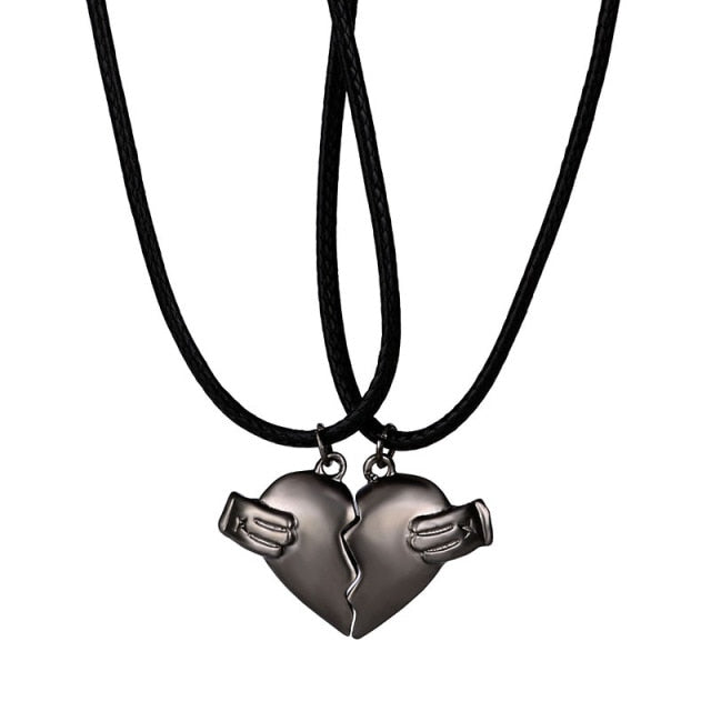 Magnetic Couples Heart Necklaces