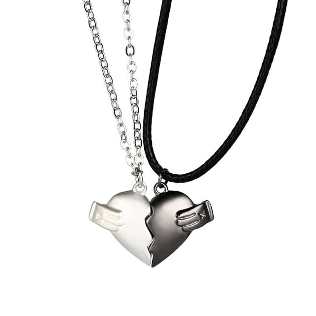 Magnetic Couples Heart Necklaces