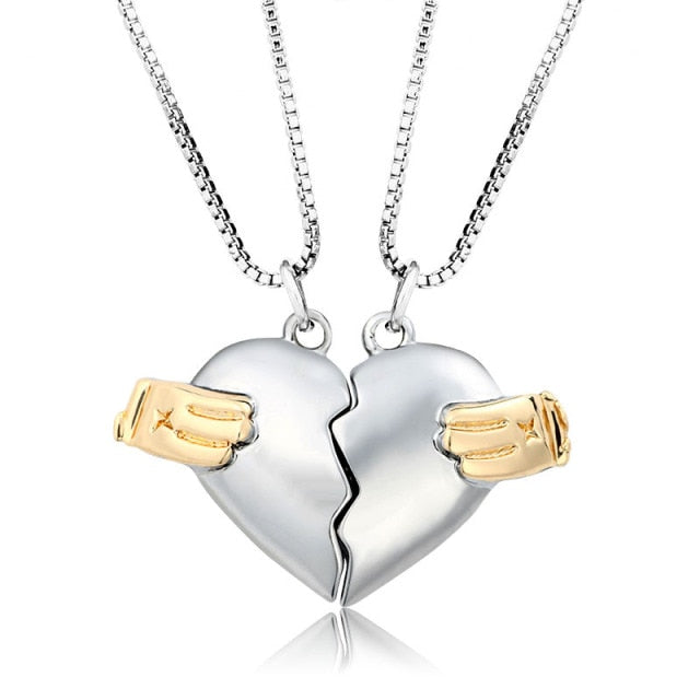 Magnetic Couples Heart Necklaces